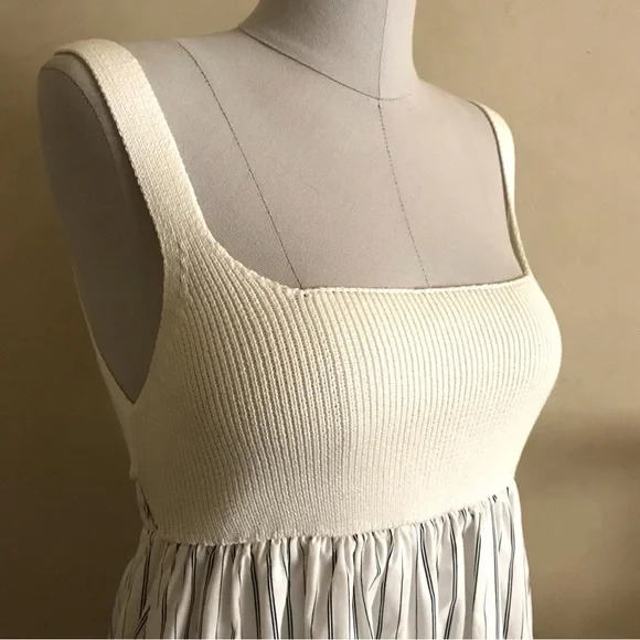 Chic White and Blue Striped Maxi Dress NWOT - Picture 7 of 11